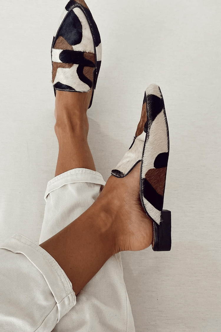 Women's Abstract Pattern Loafers - Comfortable Slip-On Shoes