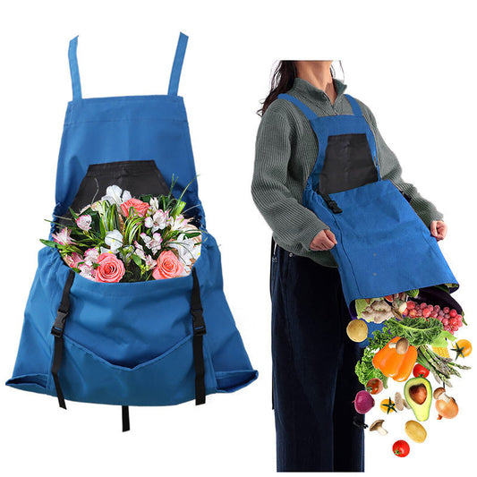 Heavy-Duty Waterproof Gardening Apron - Oxford Canvas Tool Pockets