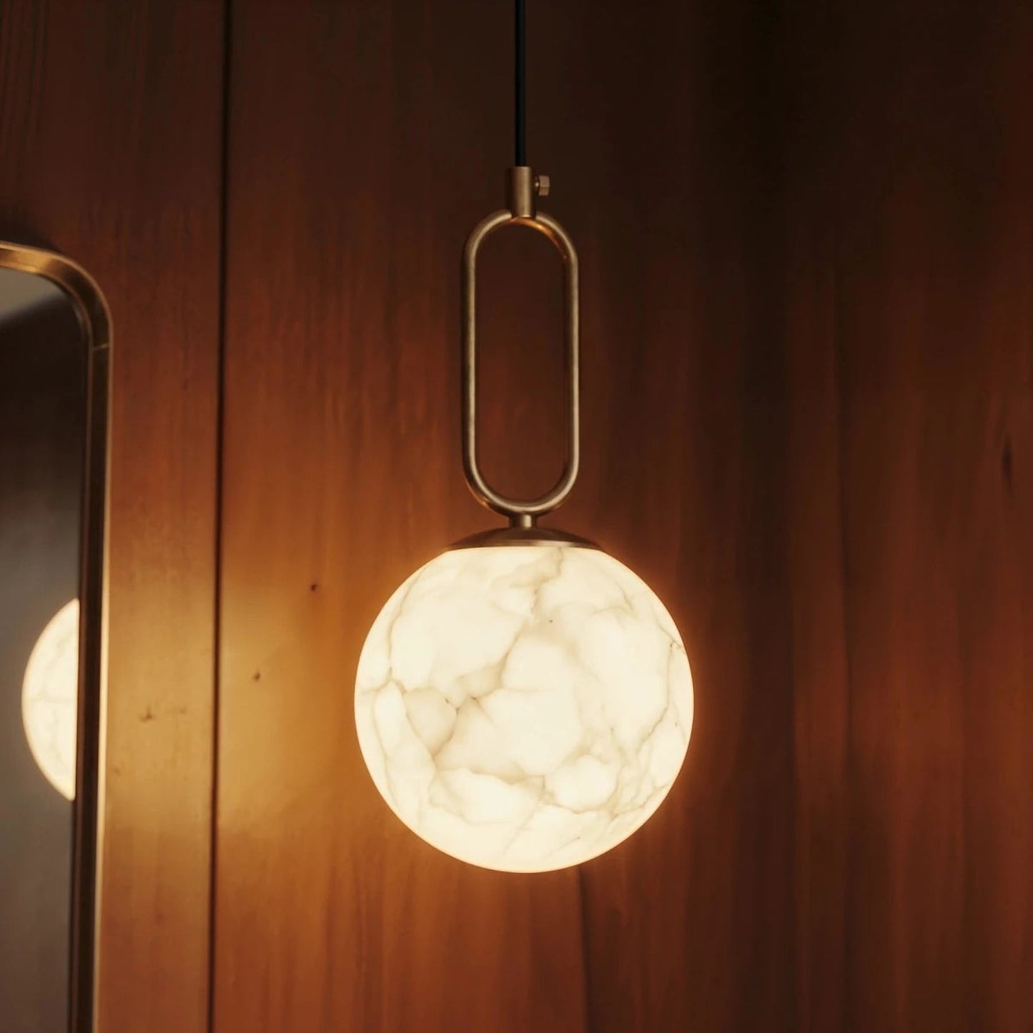 Modern Natural Marble LED Pendant Light