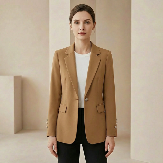 Women's Tailored Slim Fit Blazer - Professional Business Casual Jacket