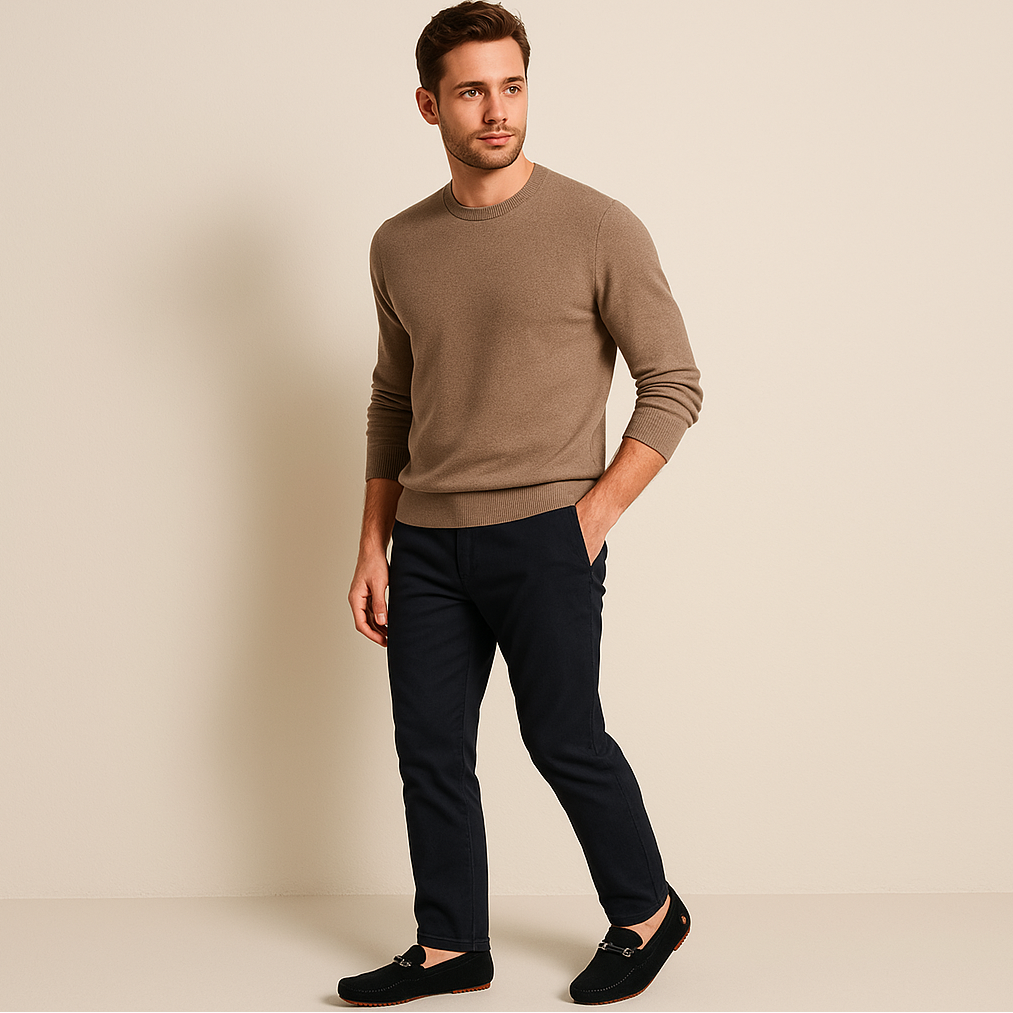 Men’s Suede Driver Loafers with Buckle