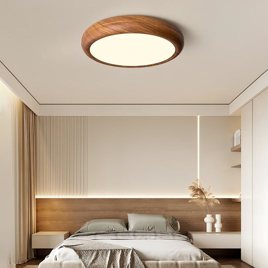 Modern Wood Flush Mount LED Ceiling Light