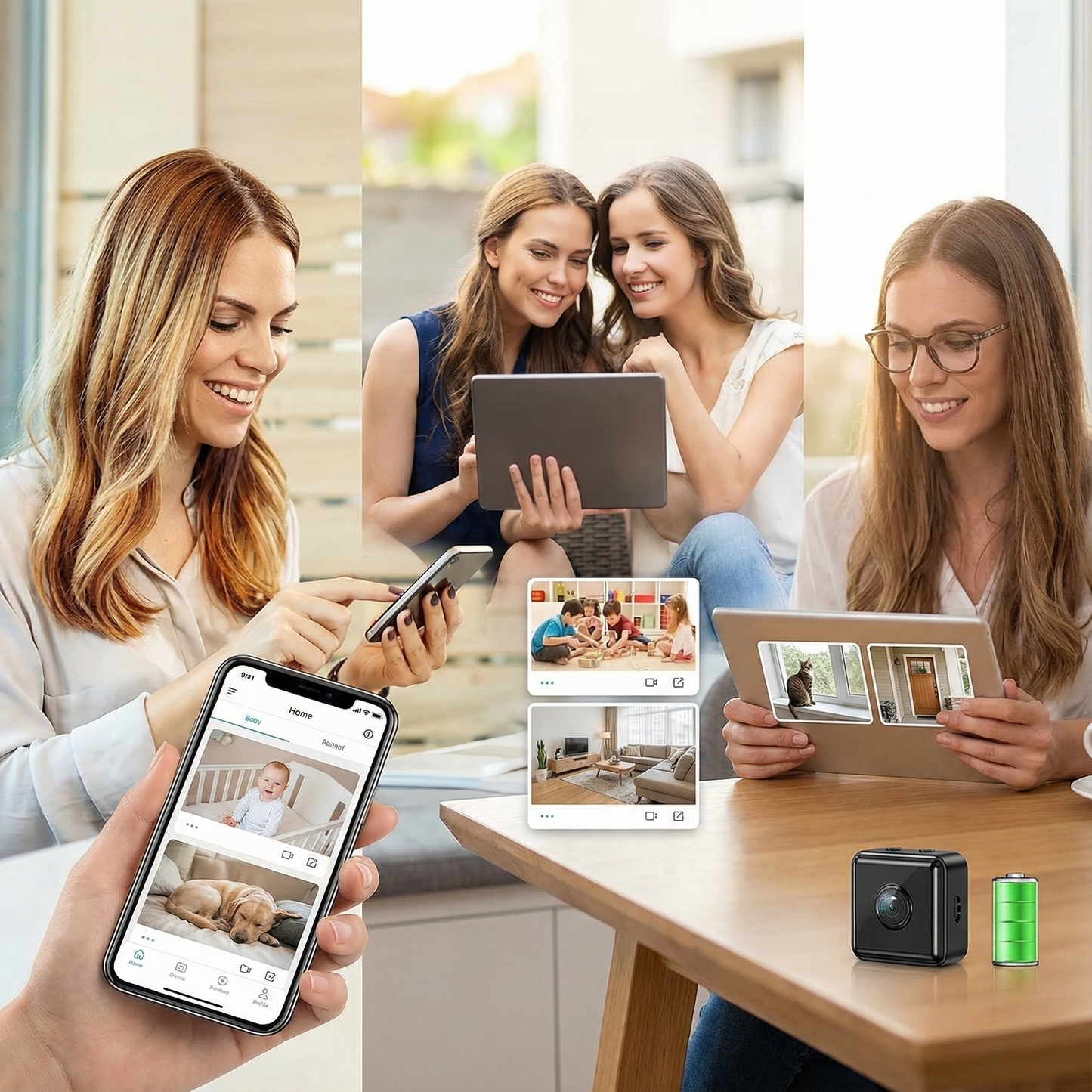 Wireless Mini Security Camera - 1080P Night Vision