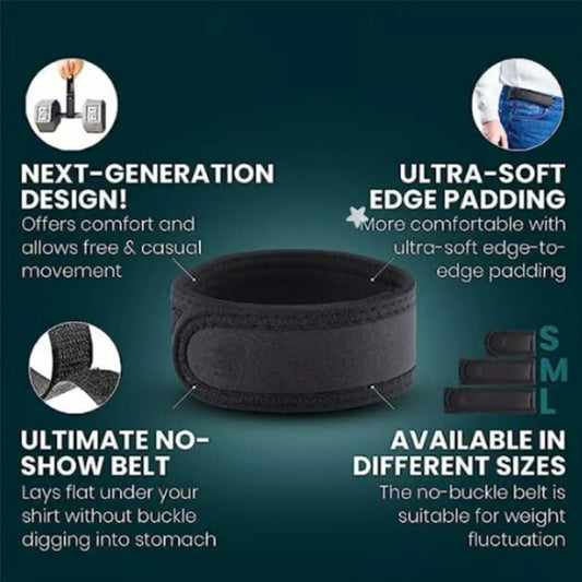 No Buckle Elastic Belt - Invisible Buckleless Comfortable Strap
