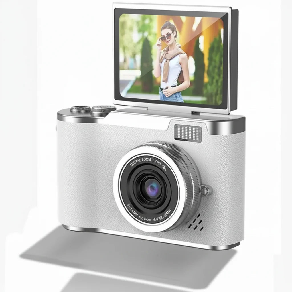 4K Digital Camera 48MP Flip Screen 8X Zoom Compact Vlogging Cam