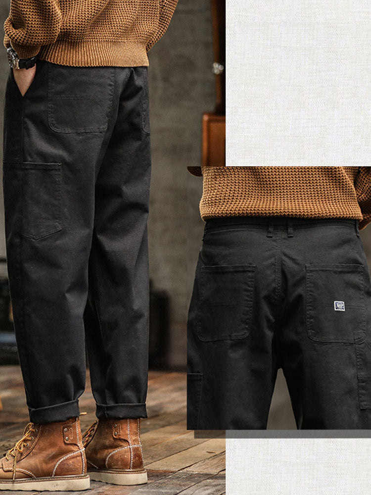 Men’s Cotton Stretch Utility Pants with Cargo Pockets