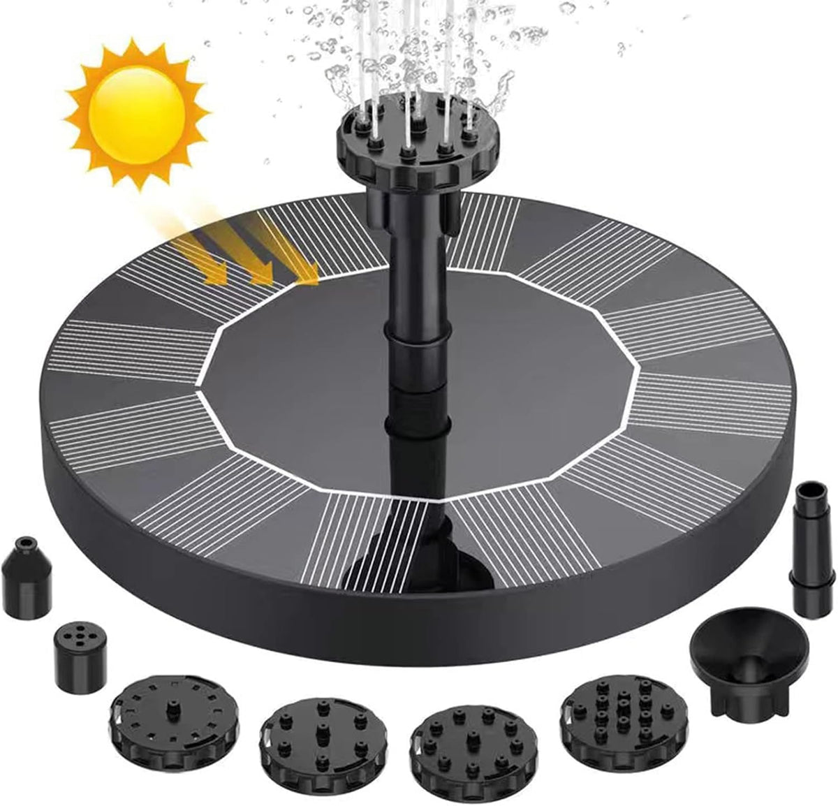 Solar Floating Fountain Pump - Eco Water Feature for Birdbaths