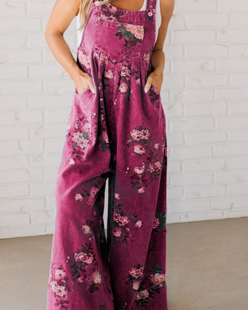 Rosie – Bloom Garden Floral Wide-Leg Jumpsuit
