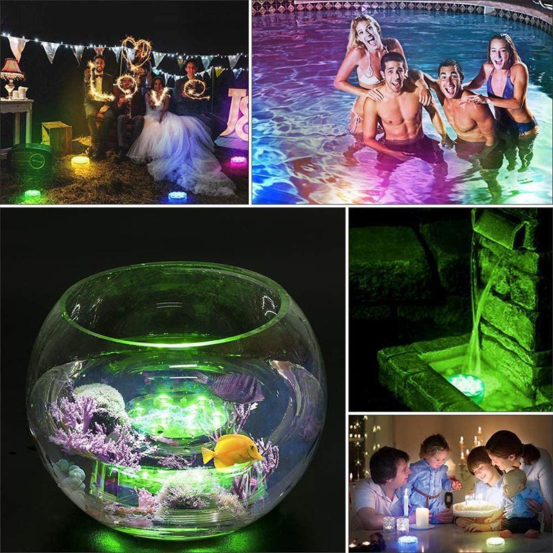 Waterproof LED Pool Light with Remote - Submersible Suction Lamp