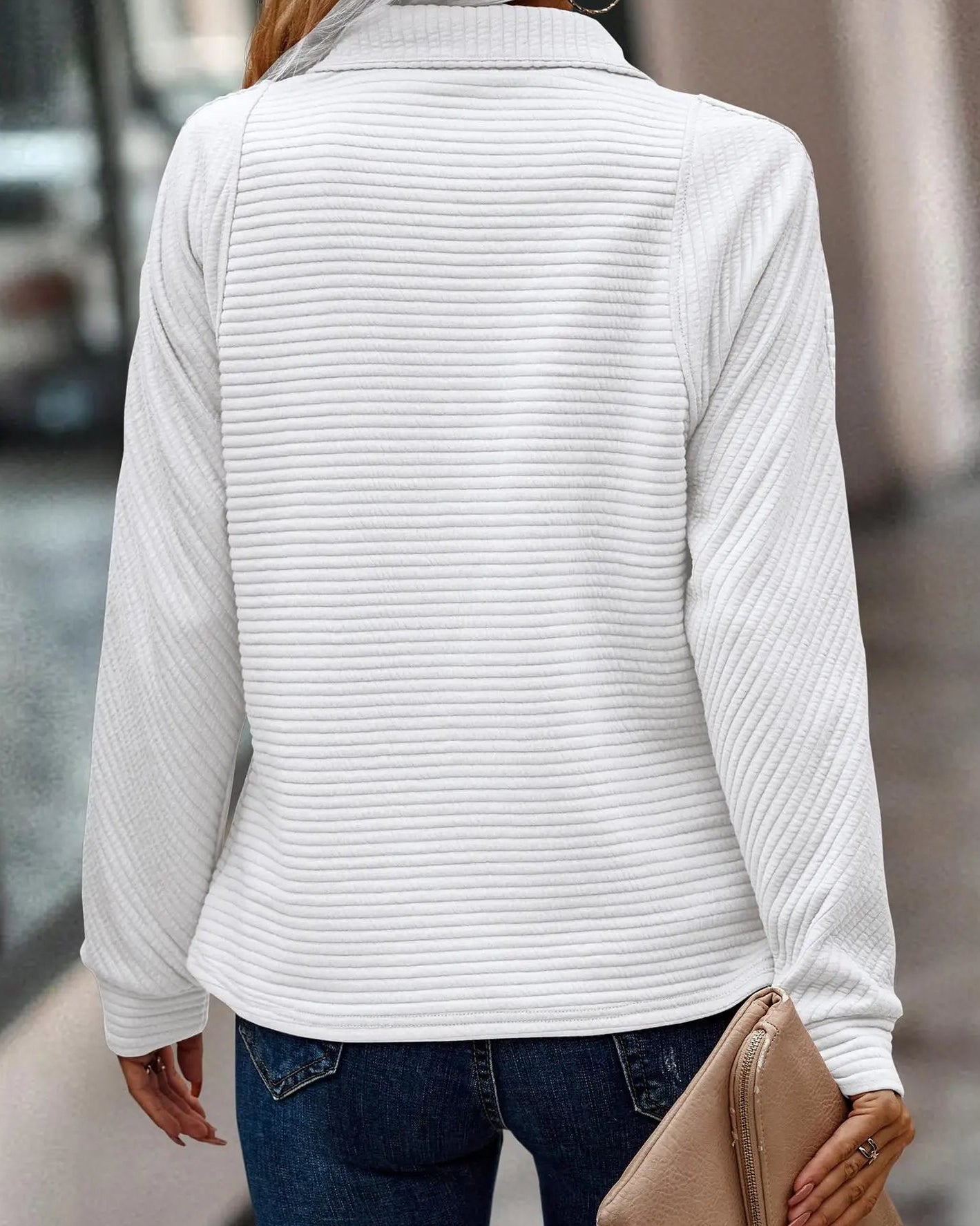 Women’s V-Neck Zip Sweater