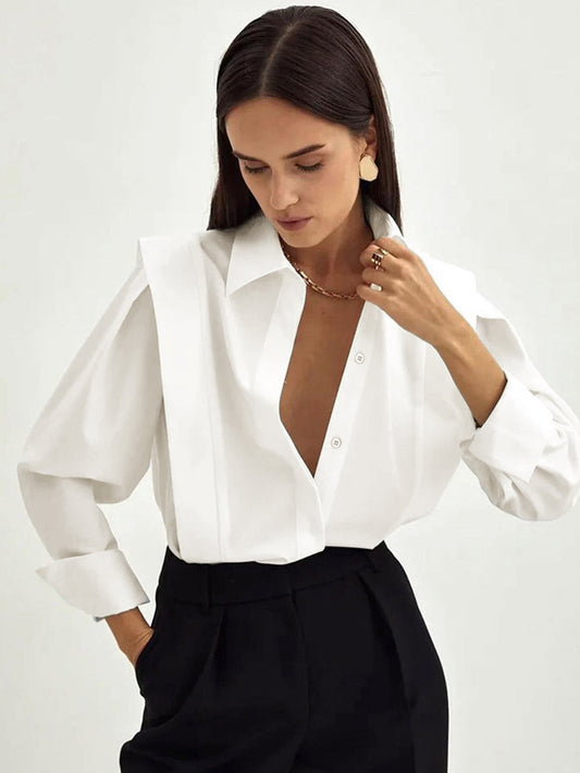 Women’s Oversized Cotton Button Down Shirt
