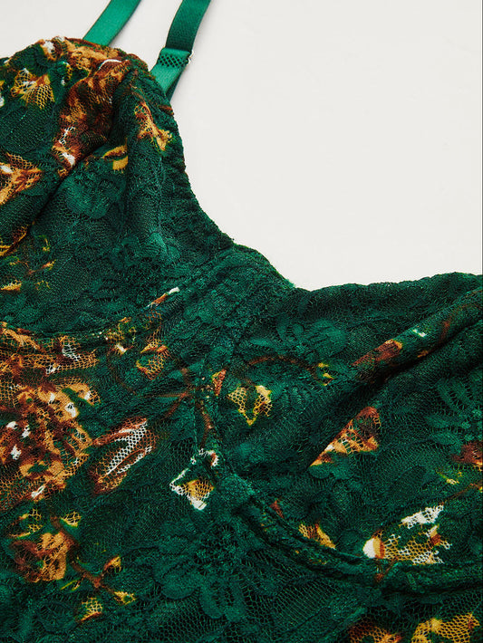 Floral Body Shaper Bodysuit for Women