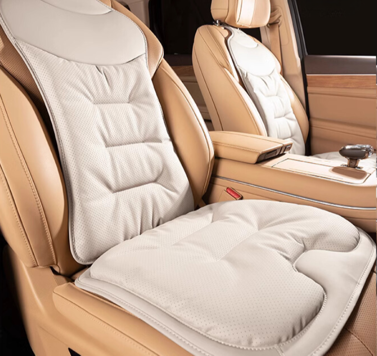 Car Seat Cushion with Integrated Lumbar Support