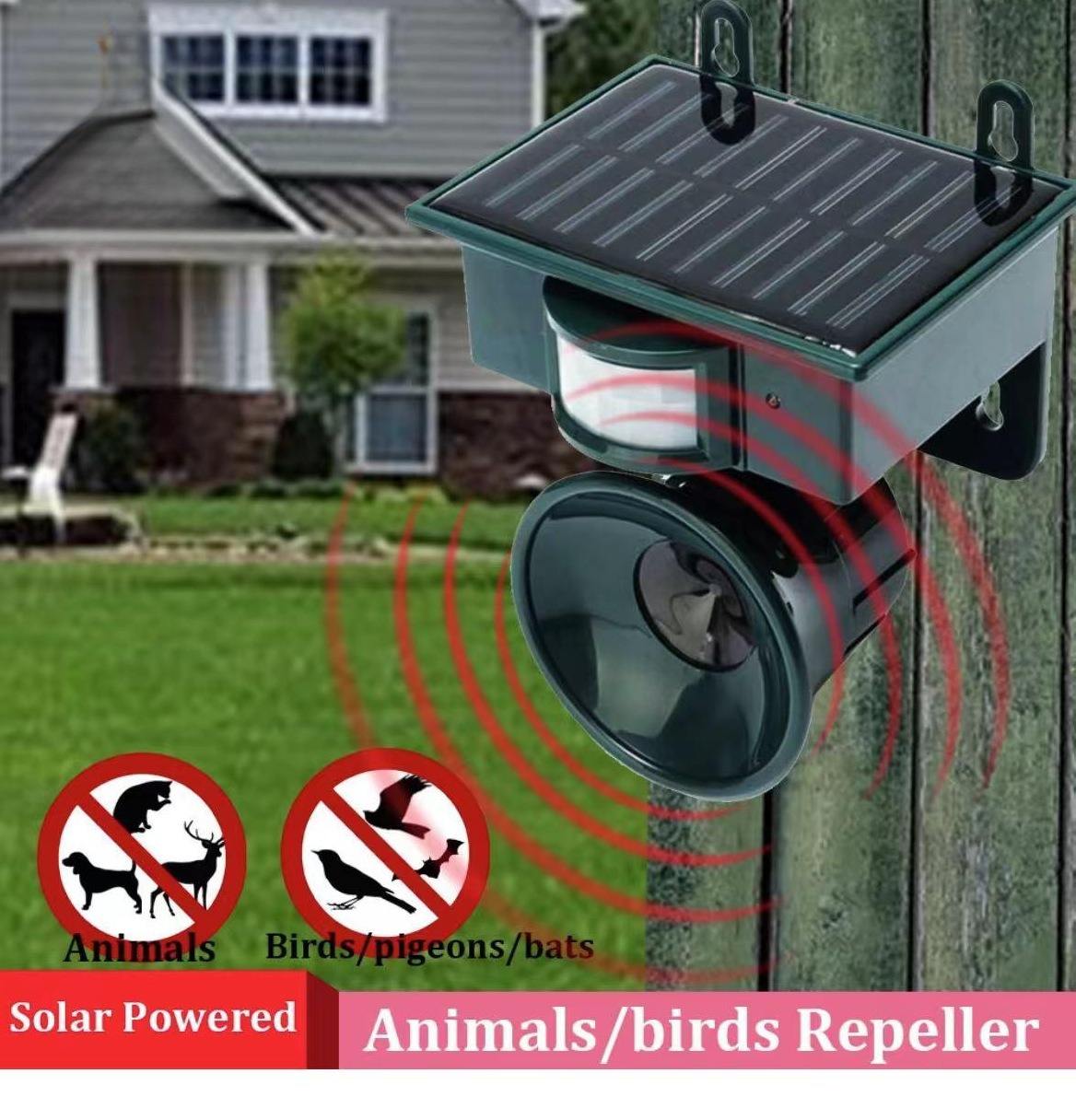 Solar Bird Repeller PIR Motion Sensor - Waterproof Pigeon Deterrent