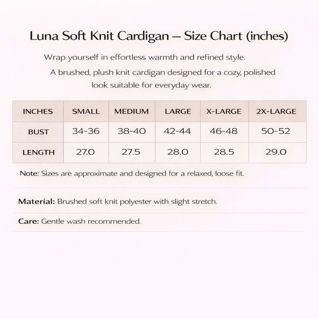 Luna Soft Knit Cardigan