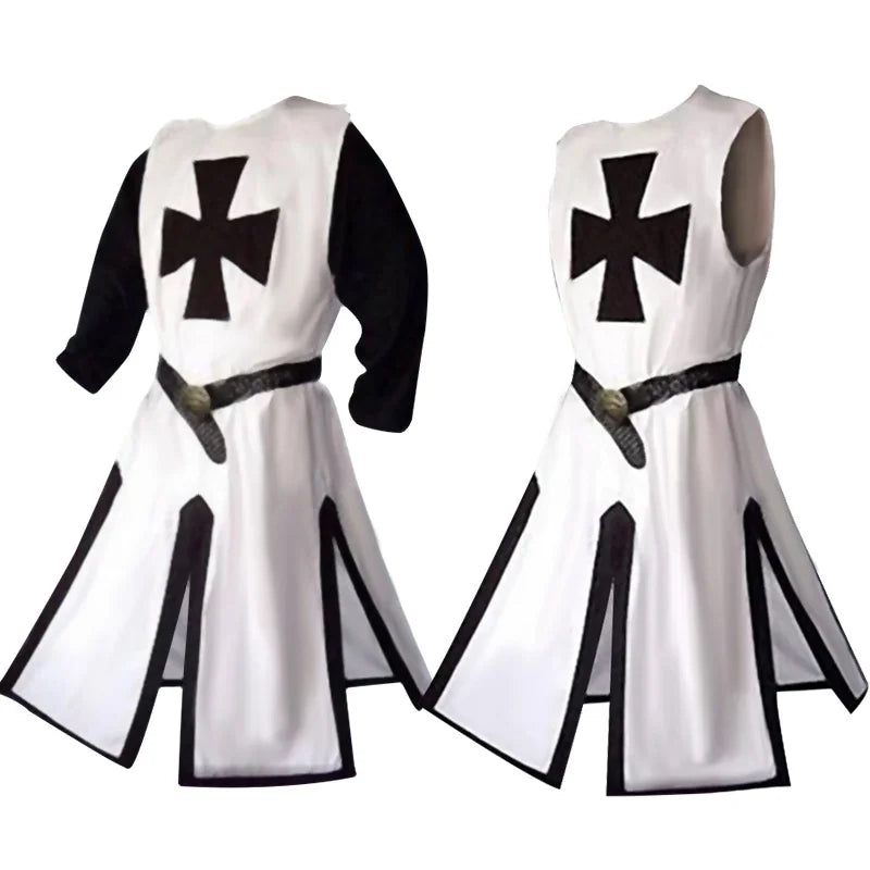 Knights Templar Crusader Costume - Medieval Tunic & Cape Set