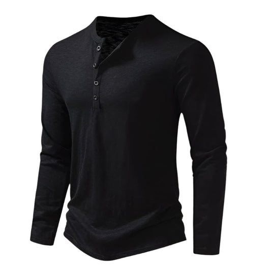 Men’s Band Collar Polo Shirt