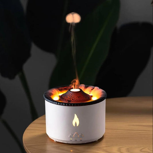 Volcano Humidifier & Aroma Diffuser – LED Mist Air Humidifier