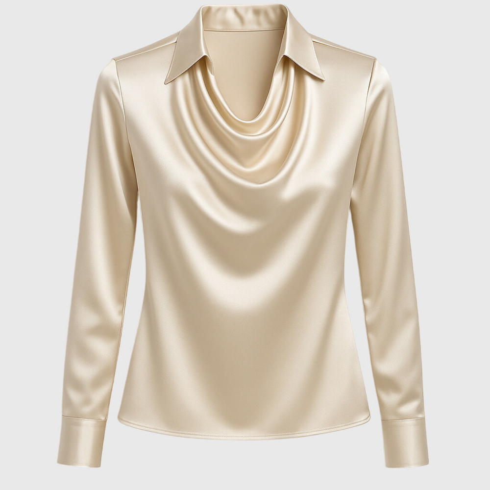 Women’s Satin Cowl Neck Blouse
