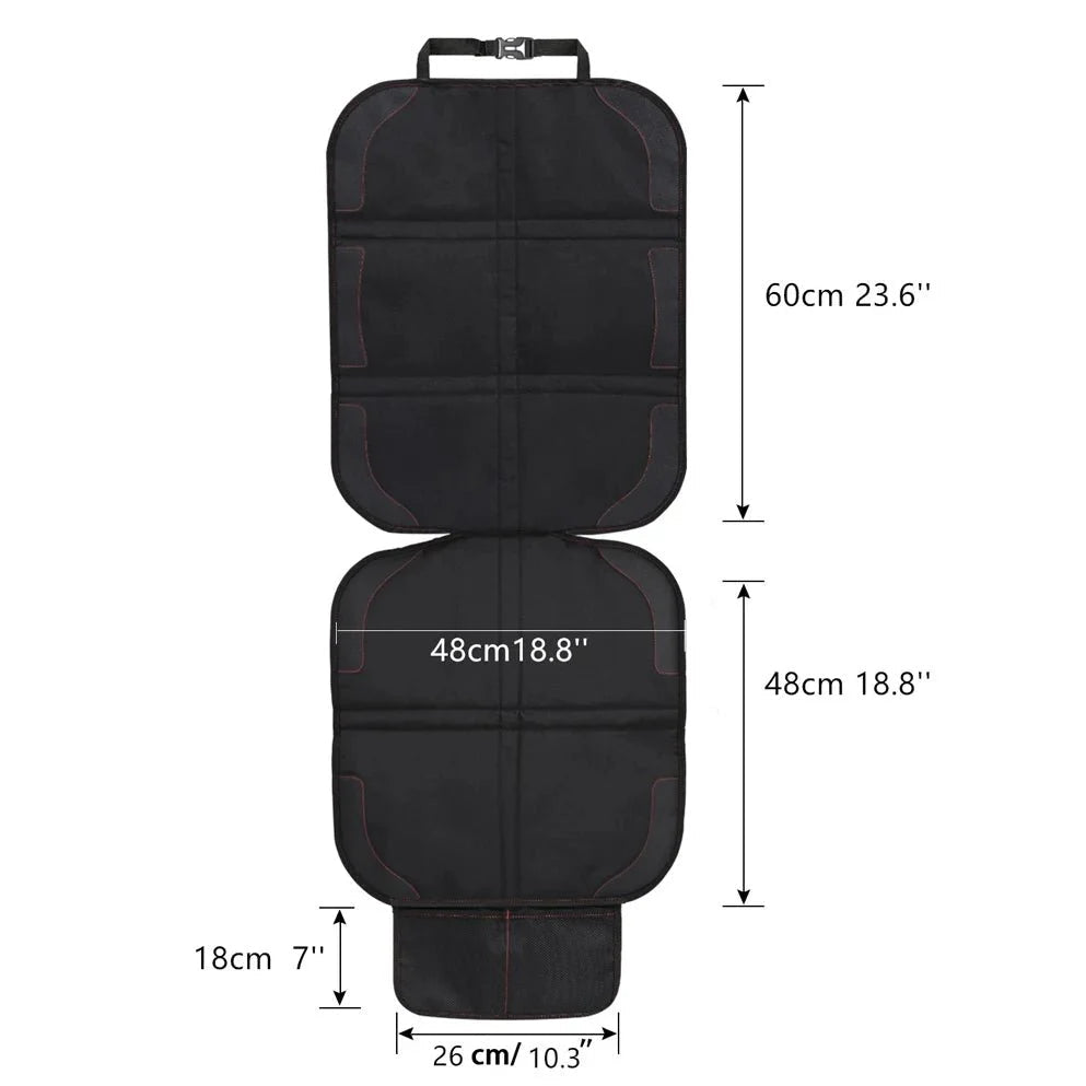 Car Seat Protector – Thick Padded Cover with Storage Pockets