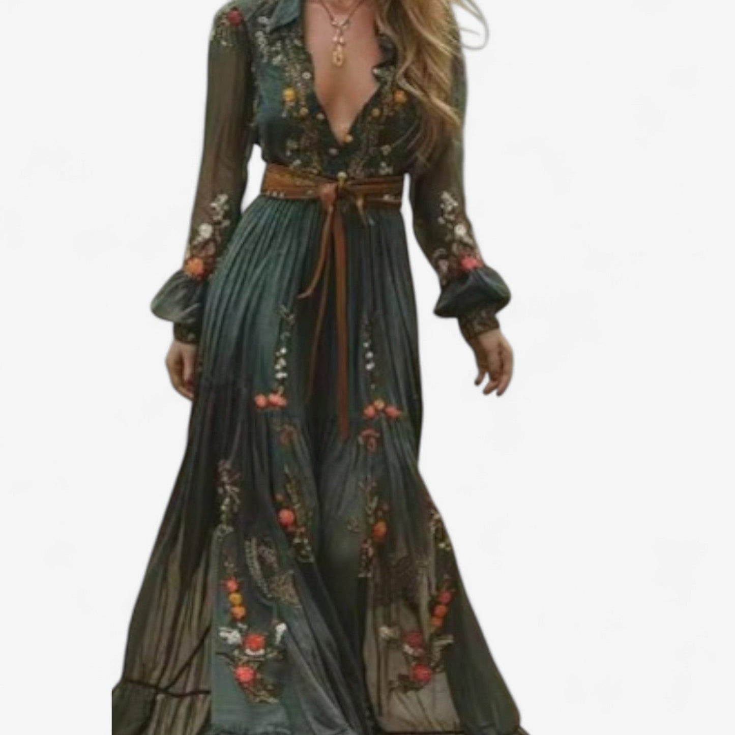 Women’s Embroidered Maxi Dress
