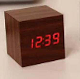 Modern Digital Wood Clock - Minimalist Cubic Led Desktop Timer