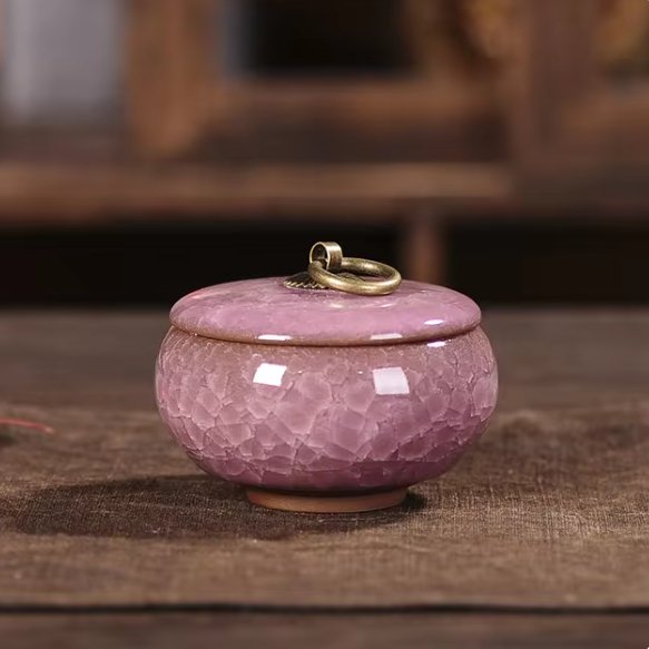 Pet Memorial Urn – Ceramic Keepsake with Secure Lid