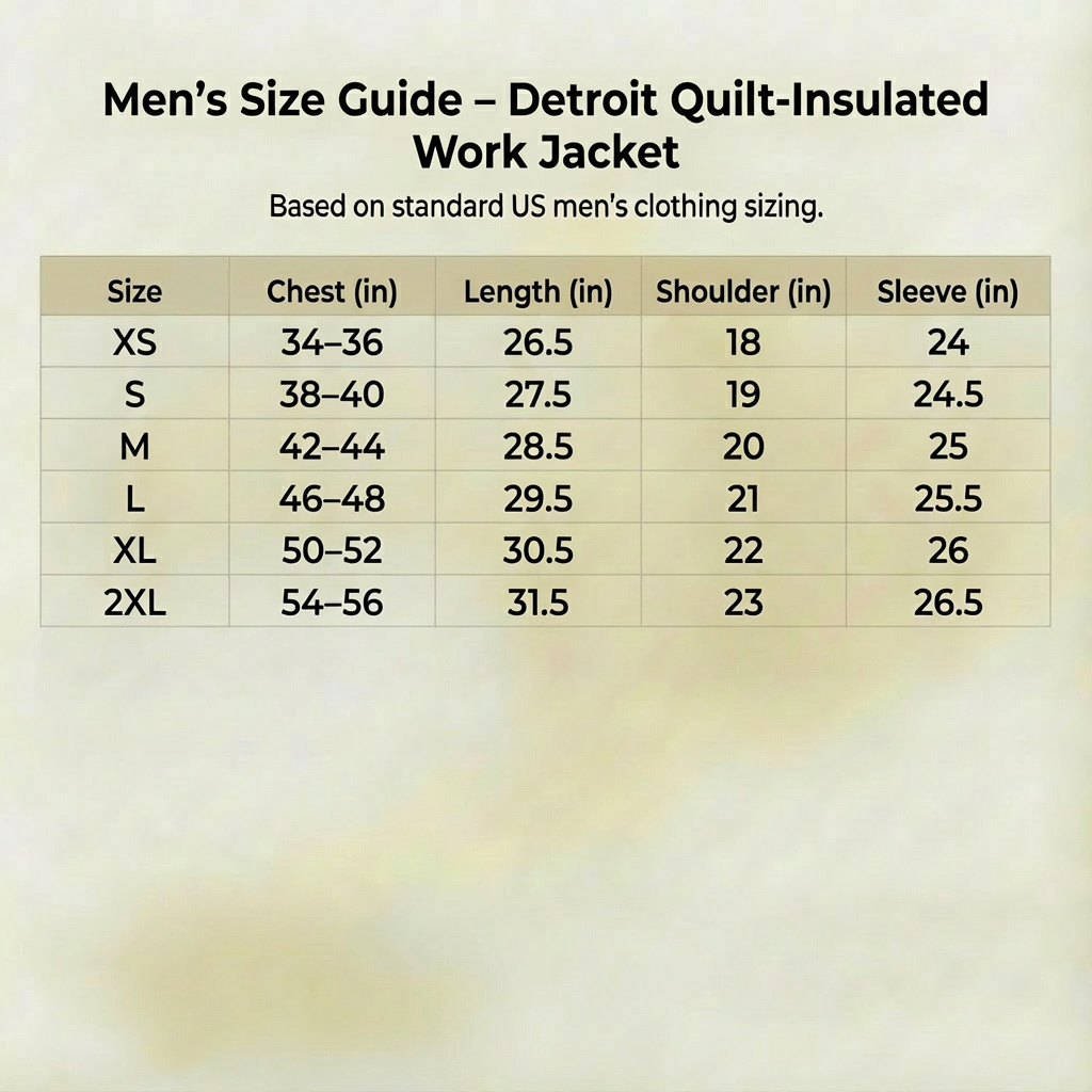Detroit - Quilt-Insulated Work Jacket - Durable Cotton & Corduroy Utility Coat