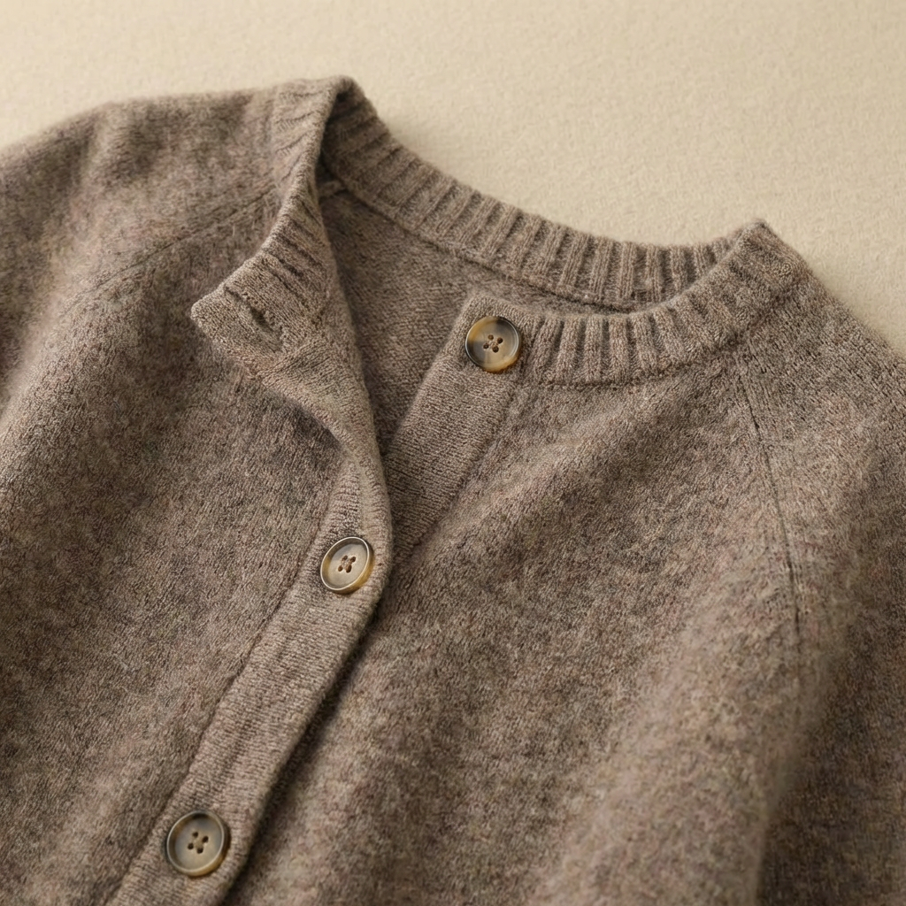 Mia - Women's Short Cape Cardigan - Button-Front Lightweight Layering Wrap