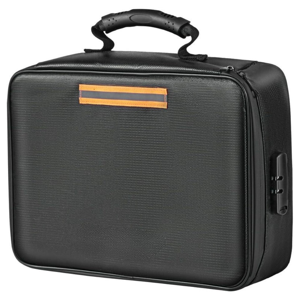 Fireproof Waterproof Document Bag - Lockable Cash Safe Organizer