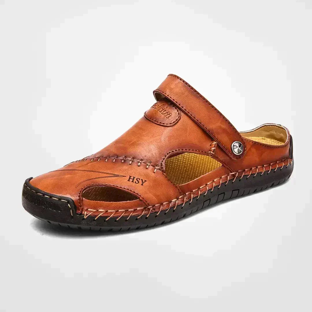 Men’s Orthopedic Leather Slip-On Sandals