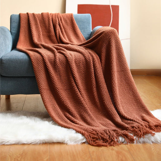 Nordic Knitted Throw Blanket