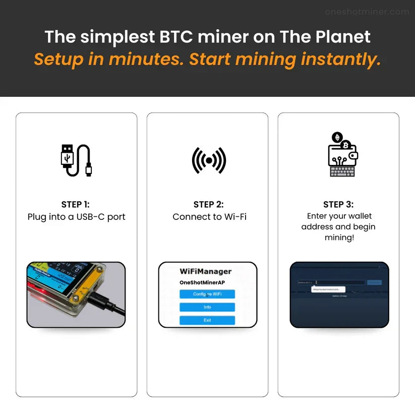 ESP32 Solo Miner - 2.8 Inch Display Crypto Node 960 KH/s
