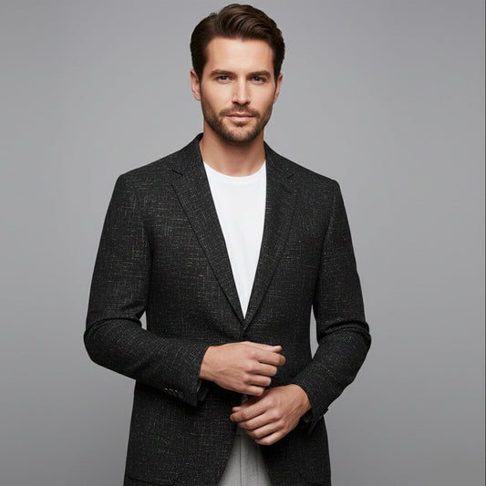 Men’s Double Breasted Plaid Blazer
