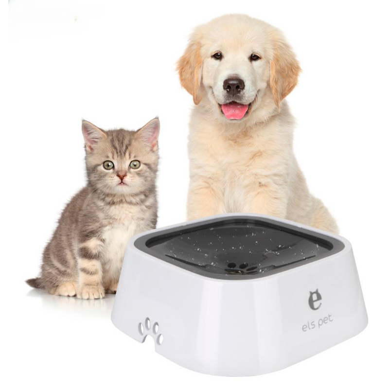 Splash-Free Dog Water Bowl - Floating Disk No Spill Slow Feeder