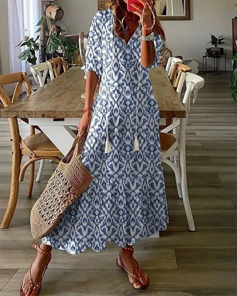 Women’s Boho A-Line Maxi Dress