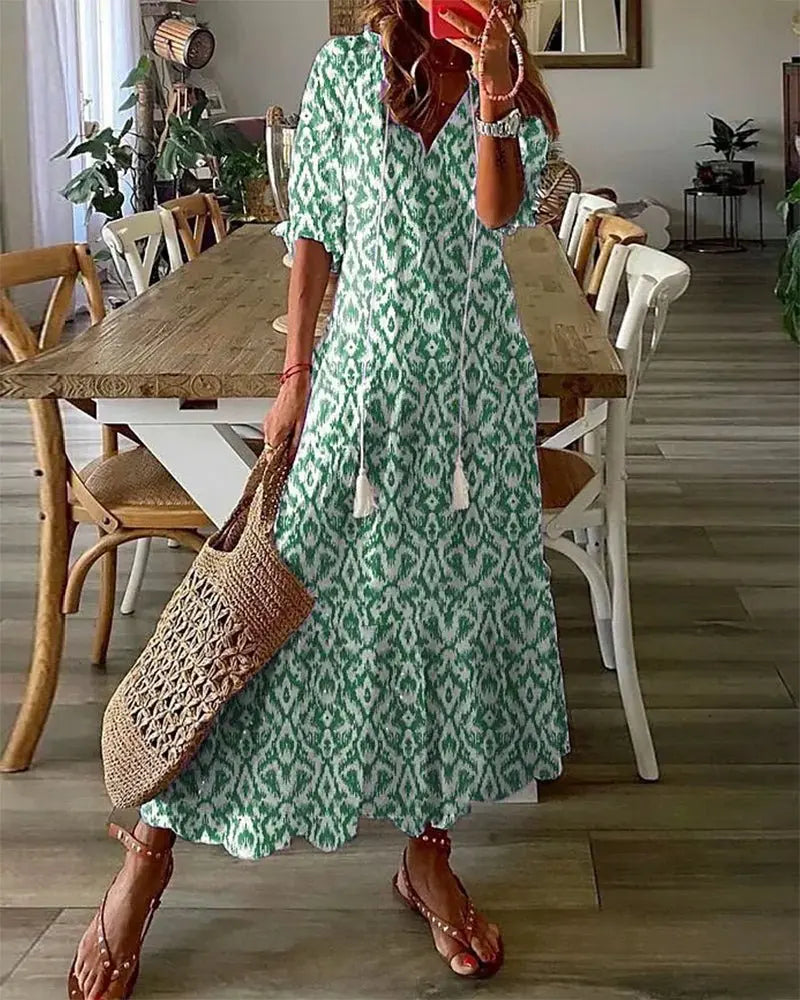 Women’s Boho A-Line Maxi Dress