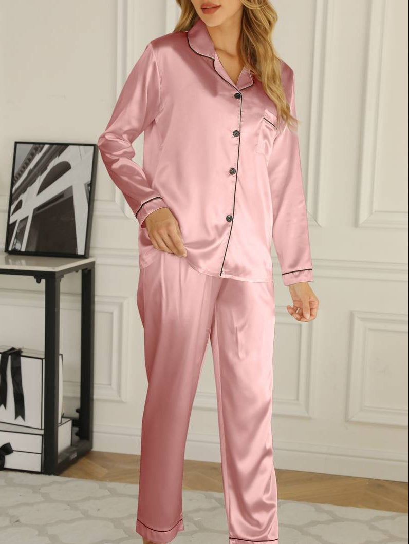 Women’s Satin Pajama Set – Luxury 2-Piece Sleepwear