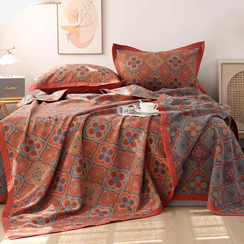 Reversible Cotton Floral Quilt