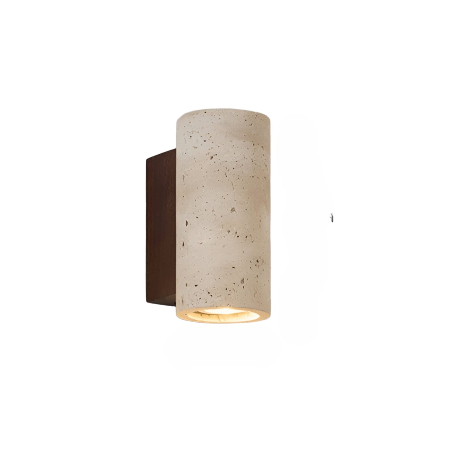 Travertine & Wood LED Wall Light