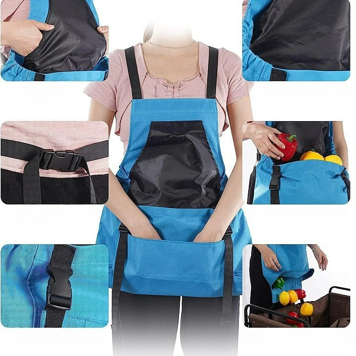Heavy-Duty Waterproof Gardening Apron - Oxford Canvas Tool Pockets