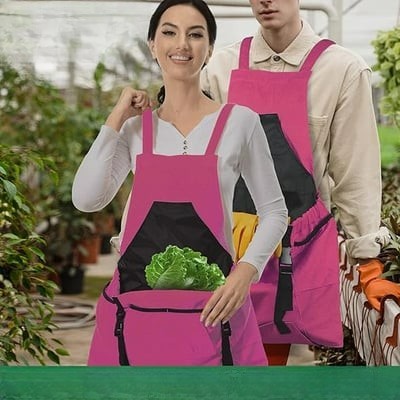 Heavy-Duty Waterproof Gardening Apron - Oxford Canvas Tool Pockets