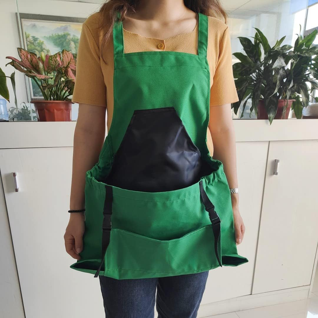 Heavy-Duty Waterproof Gardening Apron - Oxford Canvas Tool Pockets