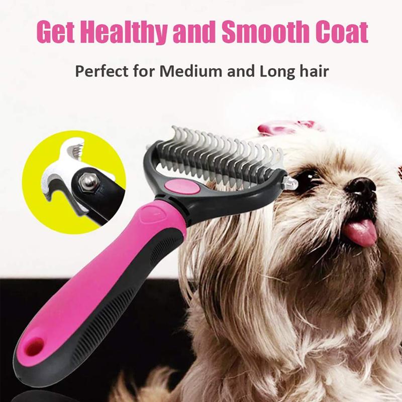 Professional Pet Undercoat Deshedding Tool - Safe Grooming Brush