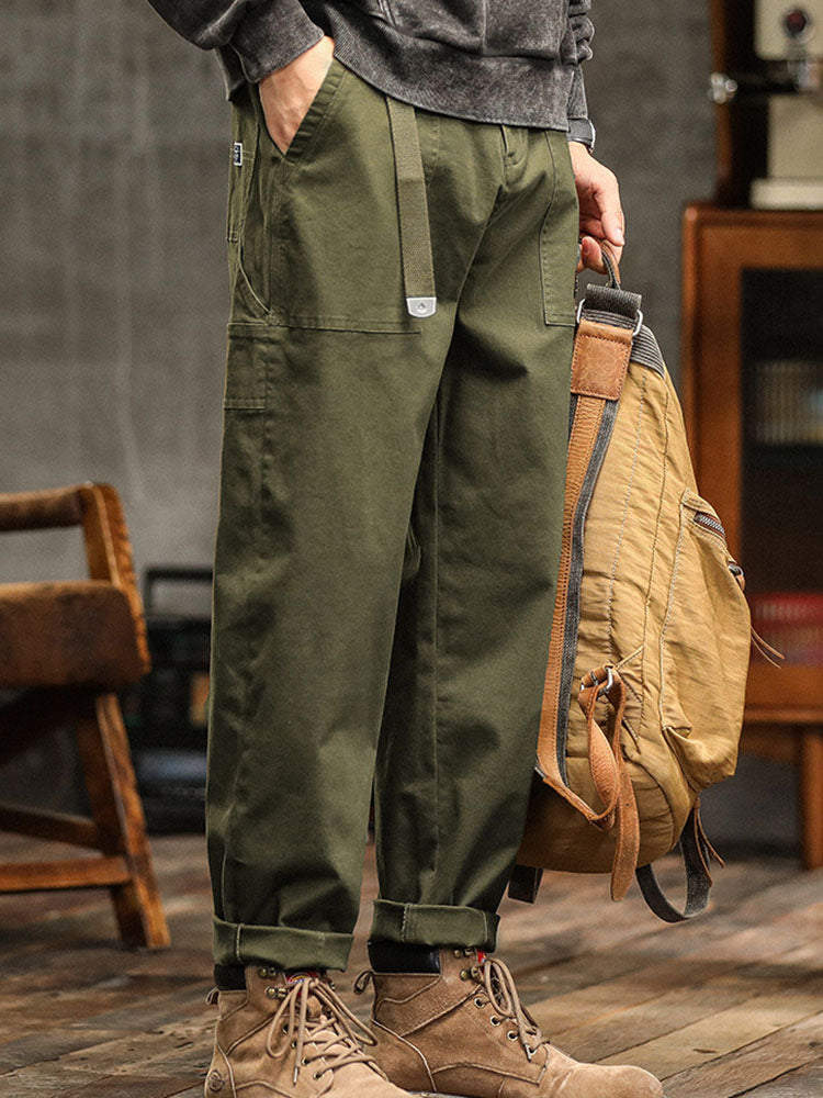 Men’s Cotton Stretch Utility Pants with Cargo Pockets