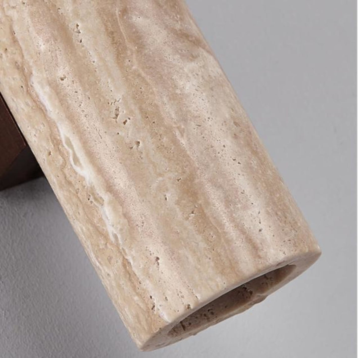 Travertine & Wood LED Wall Light