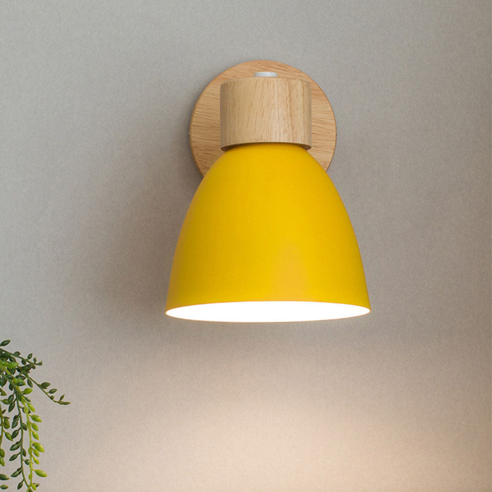 Wooden Cone Wall Sconce – Modern Minimalist LED Wall Light