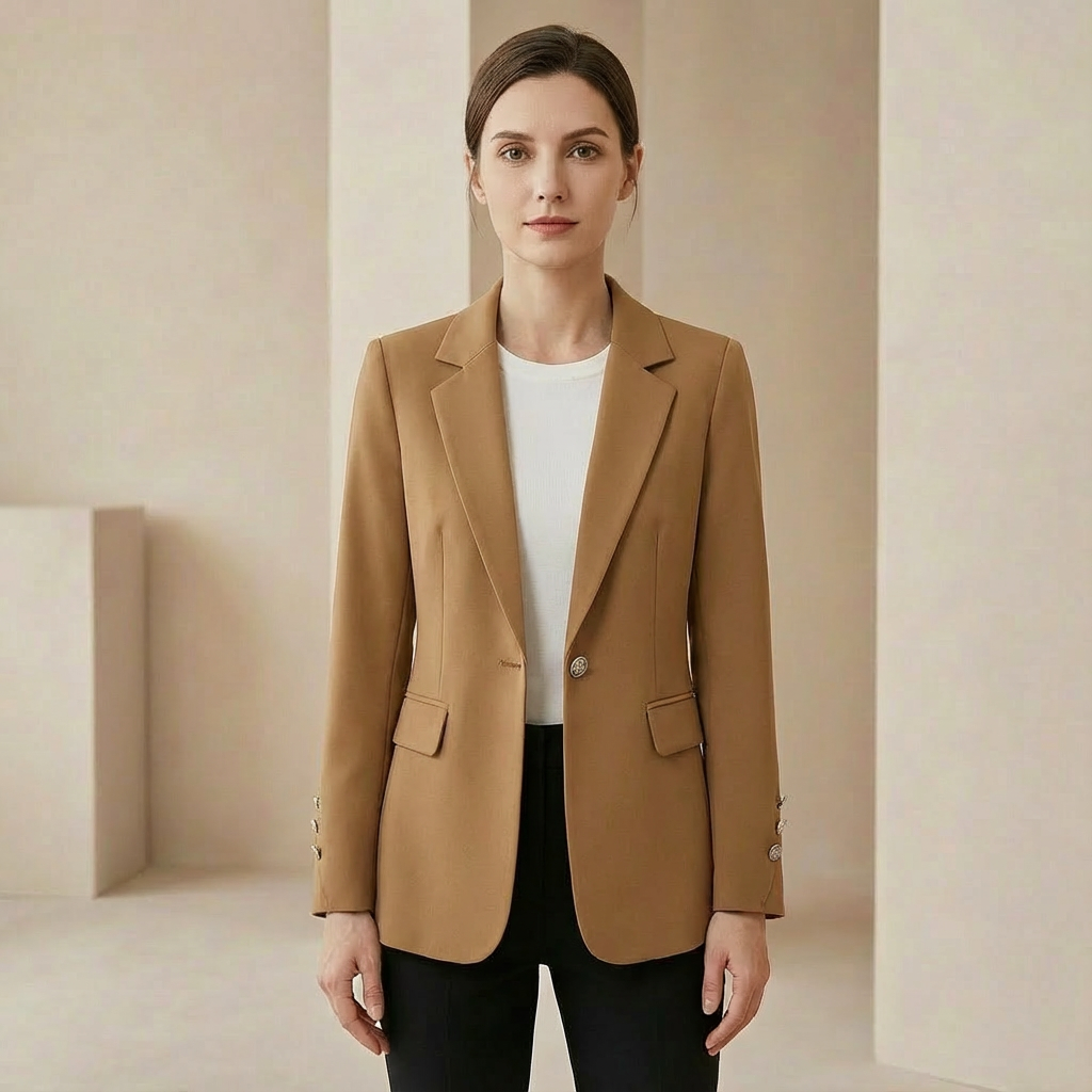 Women's Tailored Slim Fit Blazer - Professional Business Casual Jacket