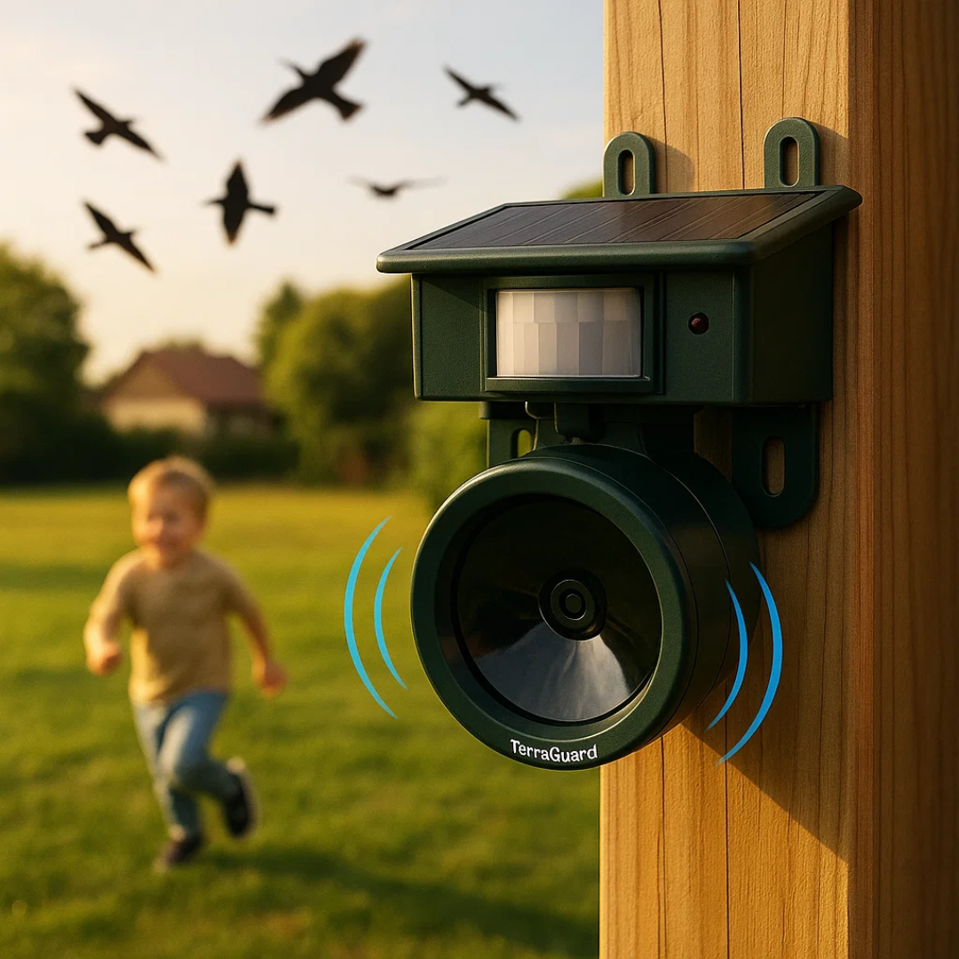 Solar Bird Repeller PIR Motion Sensor - Waterproof Pigeon Deterrent