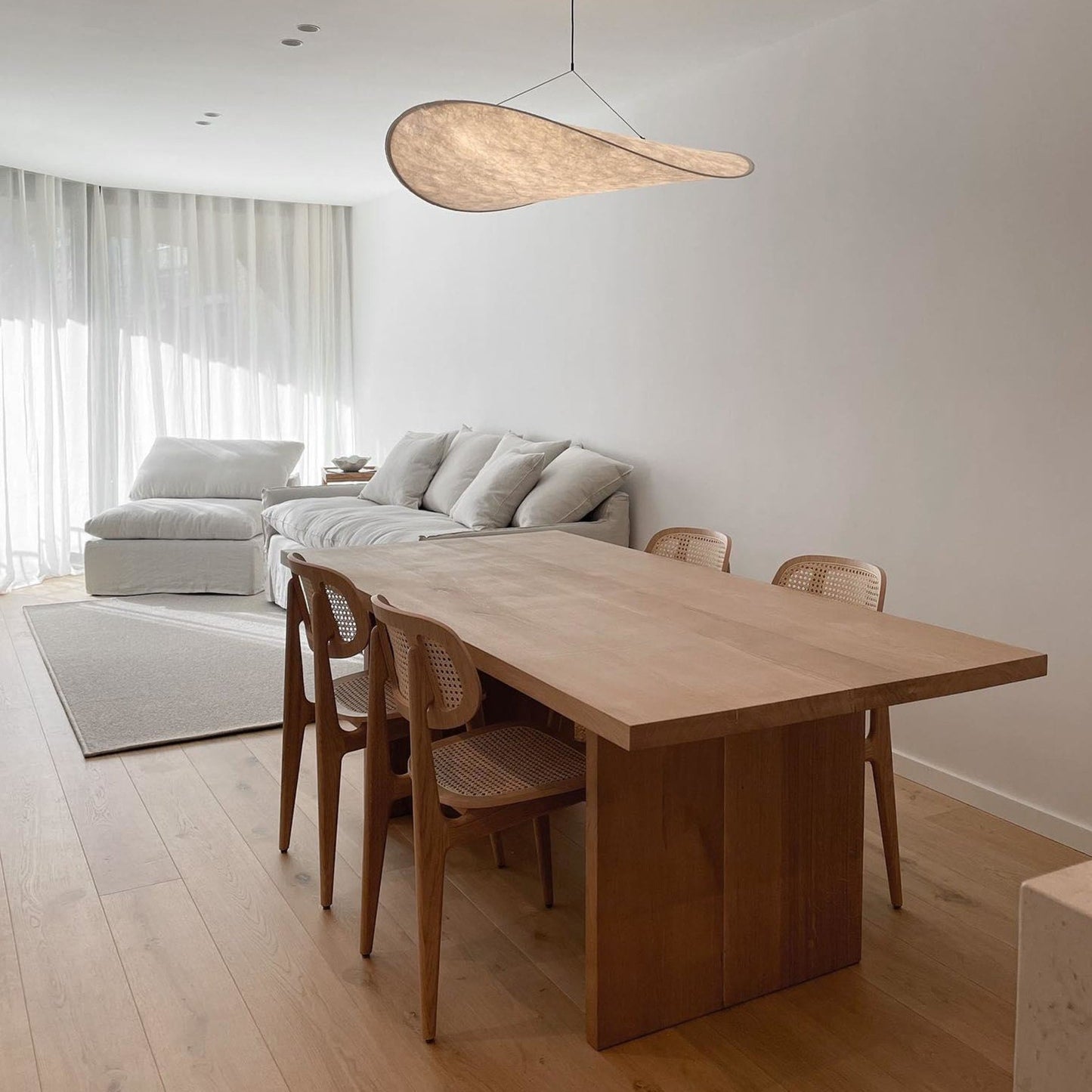 Modern Fabric LED Pendant Light
